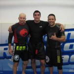 Jerry Rinaldi - centre - Receiving his black belt
