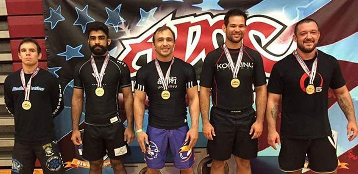 ADCC US trials champions: Justin Rader, Mansher Khera, James Brasco, Elliott Kelly, Tom deBlass